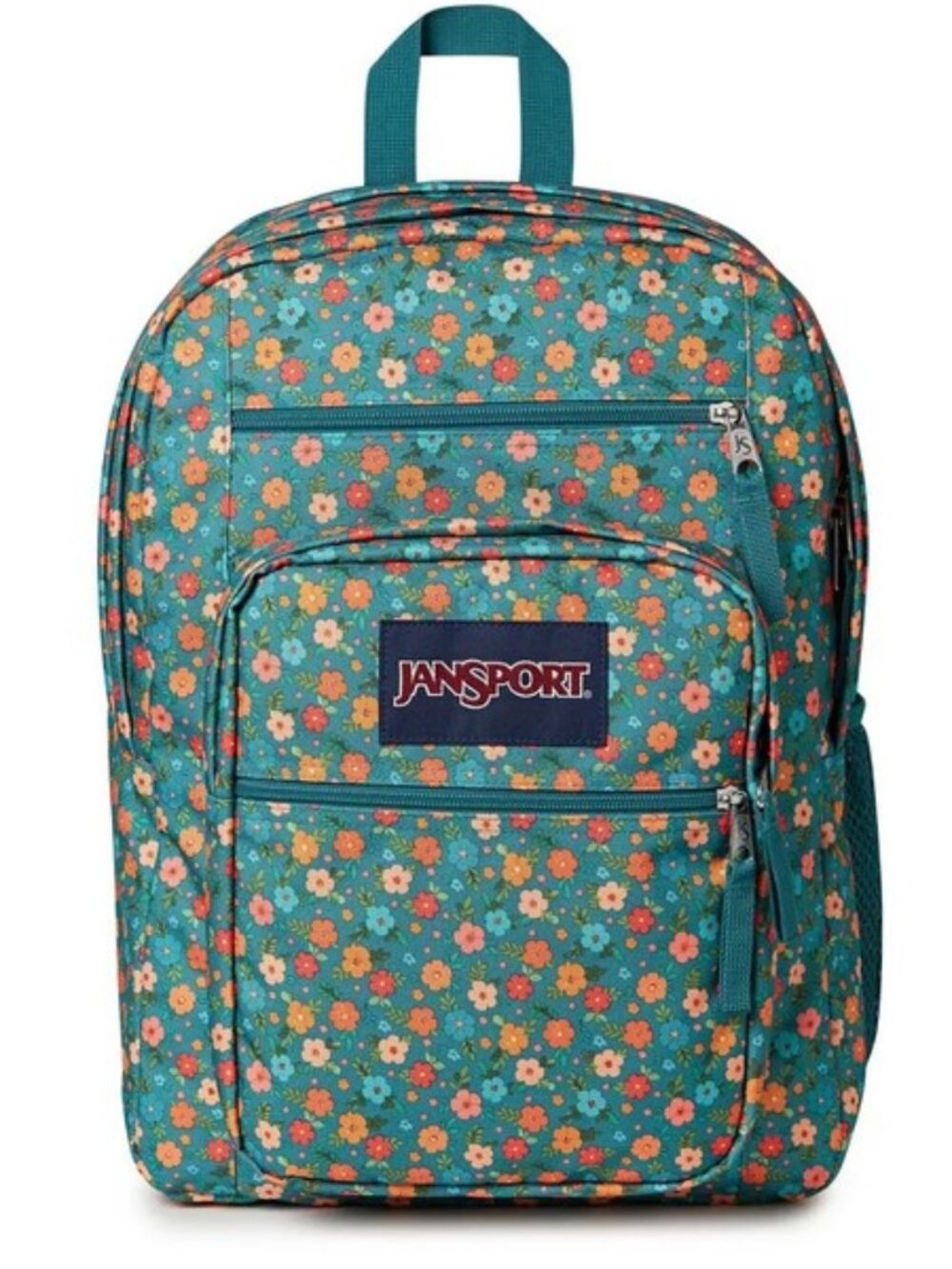 JanSport Big Student Floral Emerald Green Cargo 17" Backpack/NWT